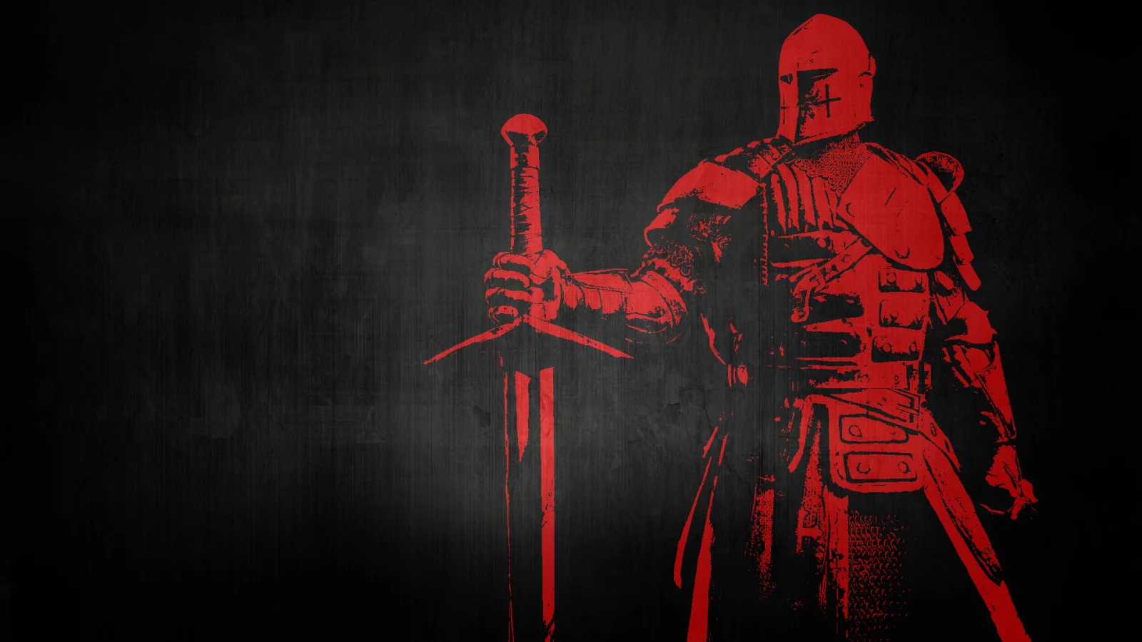 fantasy, knight, sword, red