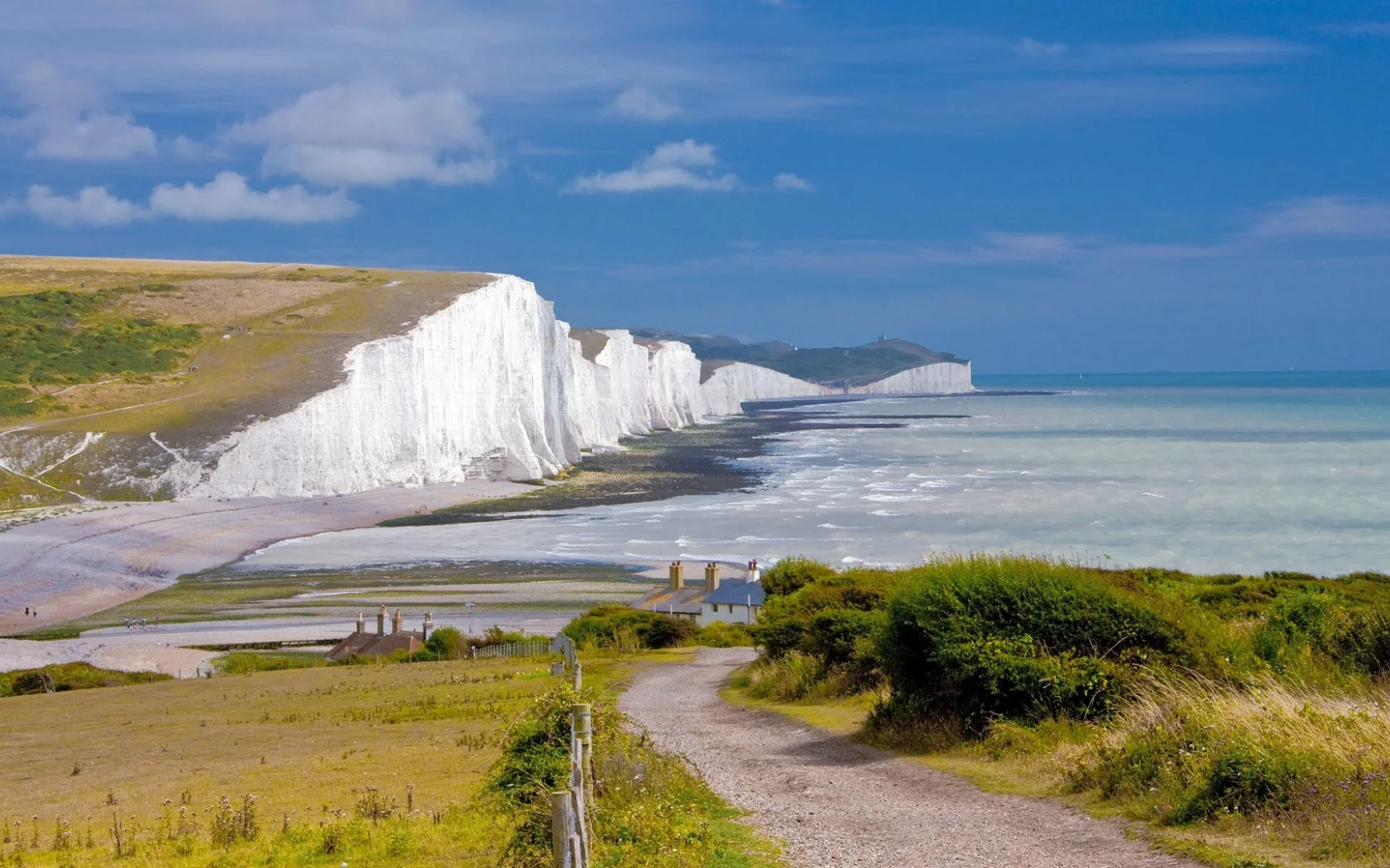 england, cliff, cliffs of dover, sea, cottage