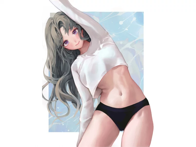girl, sexy, panties, anime