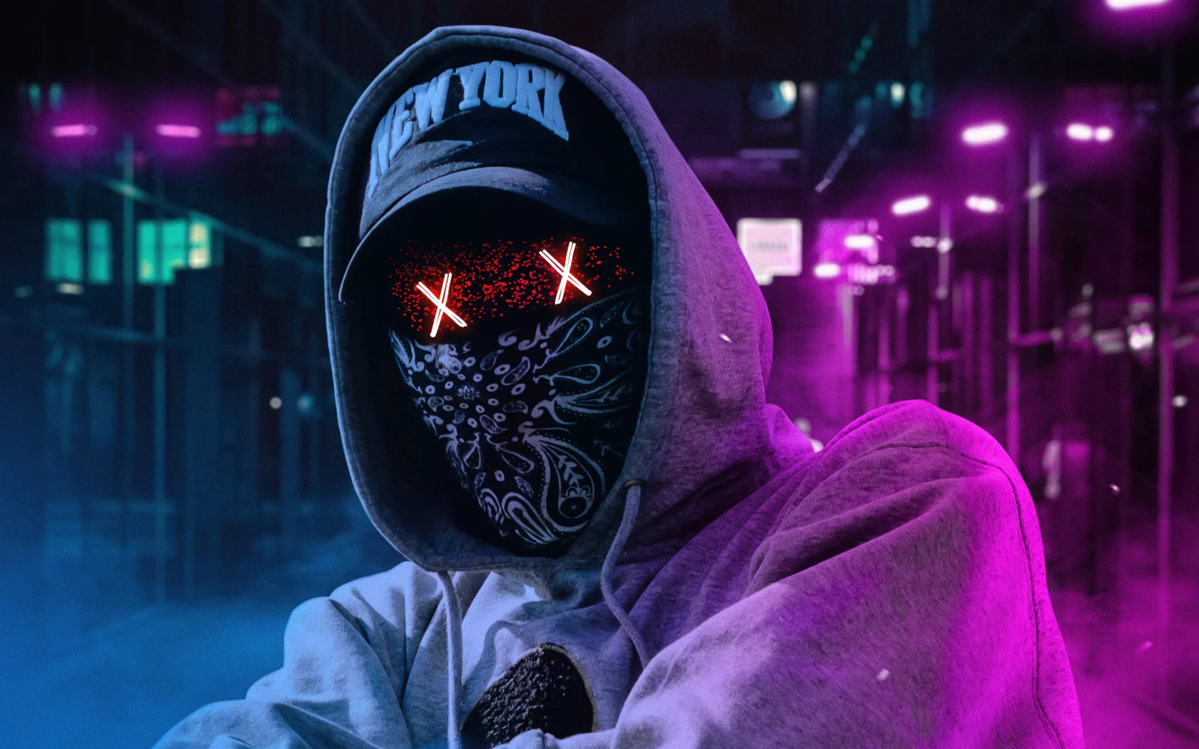 neon mask