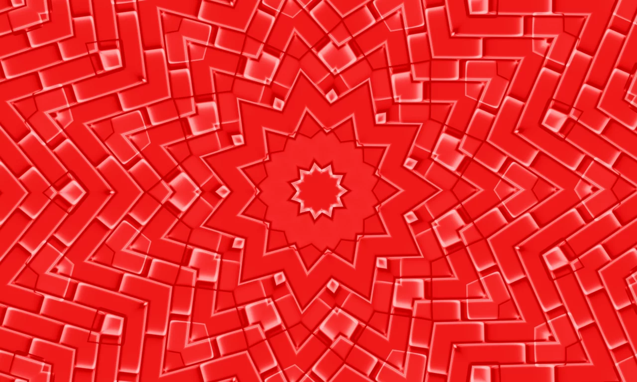 Abstract illustration with red stars