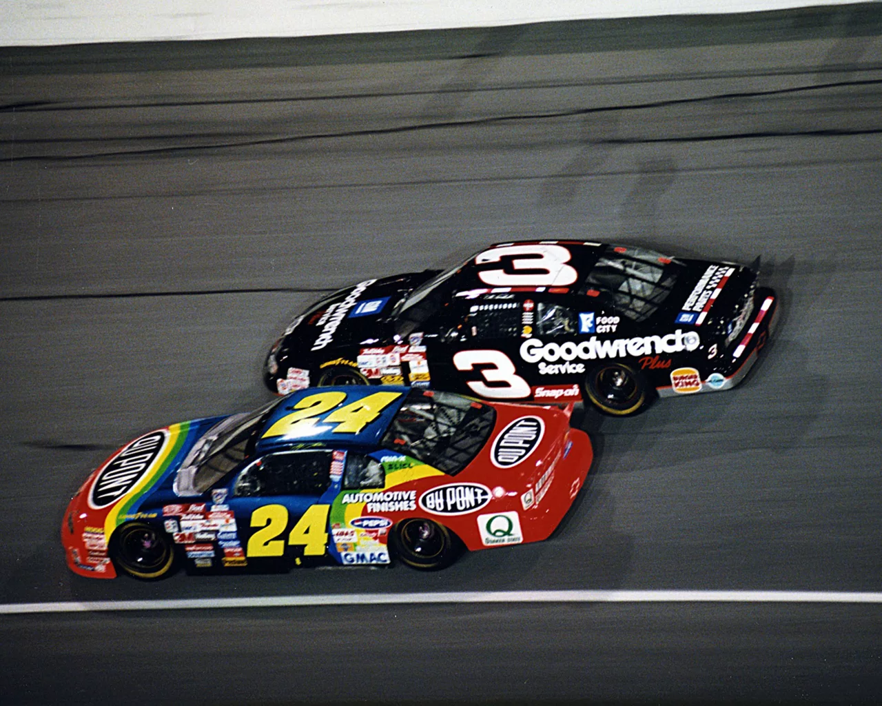 Dale Earnhardt Sr. and Jeff Gordon. Darlington