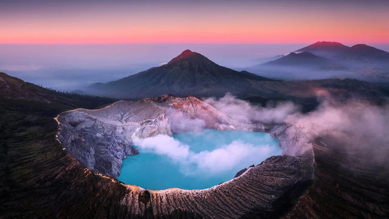 Ijen Crater Lake,Java,Indonesia