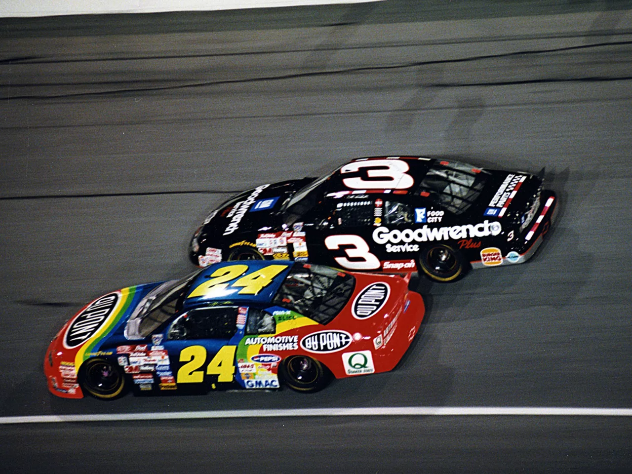 Dale Earnhardt Sr. and Jeff Gordon. Darlington