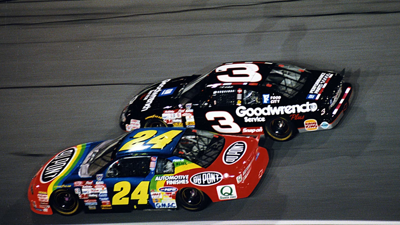 Dale Earnhardt Sr. and Jeff Gordon. Darlington