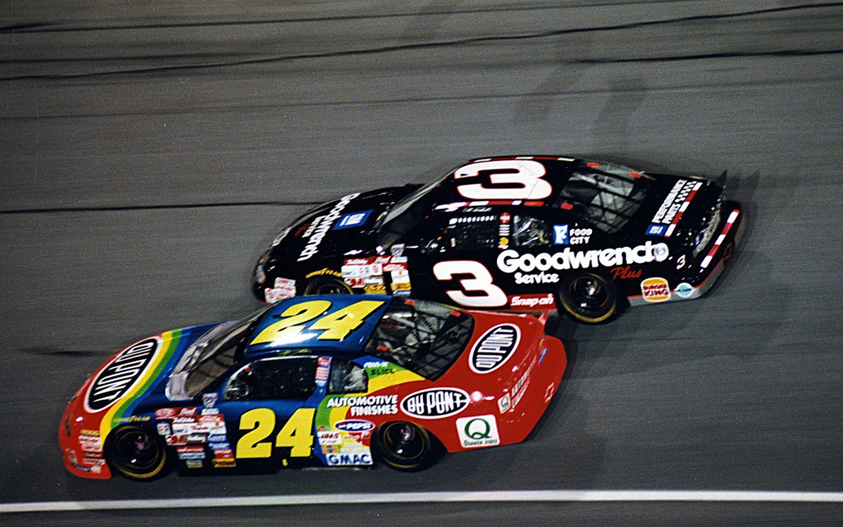 Dale Earnhardt Sr. and Jeff Gordon. Darlington