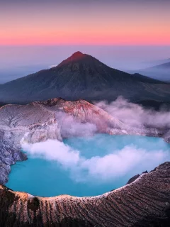 Ijen Crater Lake,Java,Indonesia