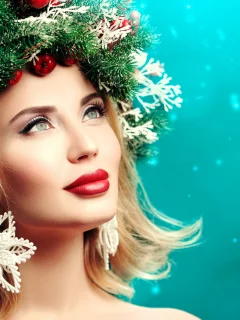 Новогодняя девушка