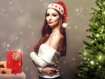 Новогодняя девушка