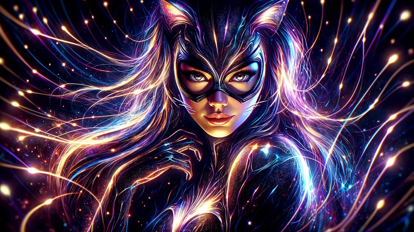 женщина кошка