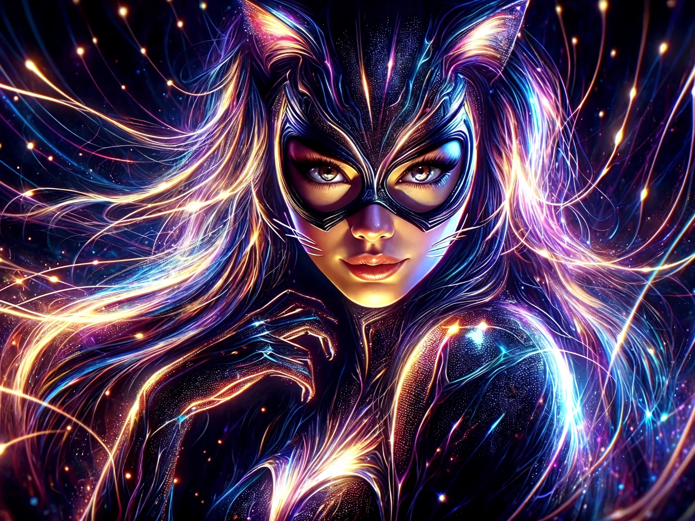 женщина кошка